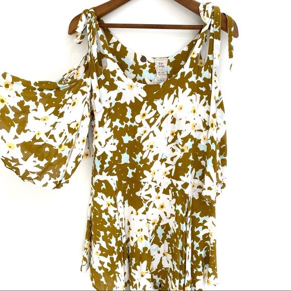 Free People One Lucina boho floral mini Dress size small - Picture 5 of 11